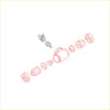 Red line drawing of 5/8 rear wheel brake cylinder engine parts for nissan presea r10 r11 1990-2000 back side view