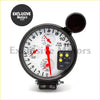 5-inch multifunction tachometer with black rim white face and red needles showing rpm oil temp and sub-dials