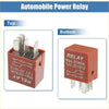 Red plastic 5 pin solenoid relay with silver metal terminals 12v 40a for toyota echo 2000 showing printed specs
