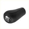 Black leather 5-speed manual gear shift knob with stitched detailing and white gear pattern for toyota 4runner pickup sr5