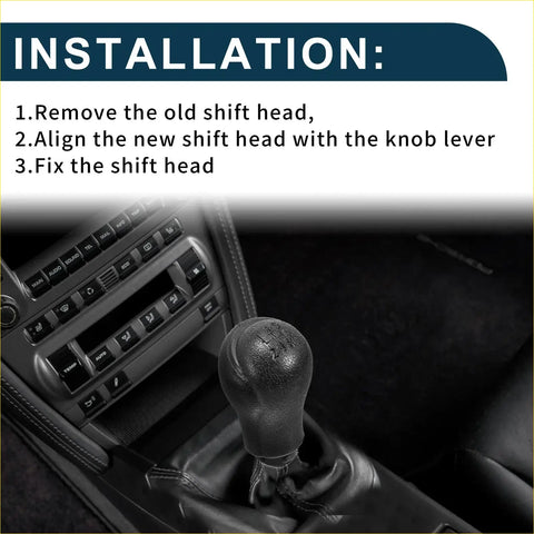 Black textured 5 speed manual gear shift knob with matte finish for toyota hilux 2005-2023 designed for easy grip