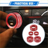 Red metallic durable metal climate control knob cover with knurled texture and dual branding for toyota 4runner