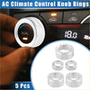 Silver textured ac climate control knob rings with dual label and temperature indicator for toyota 4runner 2010-2022