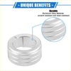 Silver aluminum alloy ac climate control knob ring with ribbed exterior and smooth inner bore for toyota 4runner