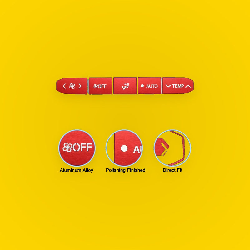 5 x Car Back AC Control Switch Button Covers for Toyota Highlander