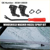 Black plastic front windshield washer nozzle spray kit with red-handled tool for toyota tacoma 2000-2004