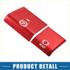 Red metallic handbrake drive mode button metal covers with white p and hold symbols for toyota rav4