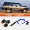 Blue silicone-coated spark plug wire with black rubber connectors for toyota 4runner ignition coil cables