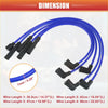 Set of four blue spark plug ignition wires with black rubber boots and metal connectors for toyota 4runner 89-93