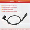Black rubber-coated ignition spark plug wire with metallic connector and insulated boot for toyota 4runner pickup