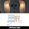 The back side of the 5050smd 6000k car interior dome light for toyota voxy noah with amber led panels and wiring
