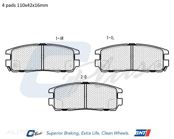 C-Plus Brake Pads Rear Holden Rodeo 98 Onwards - DB1280CX
