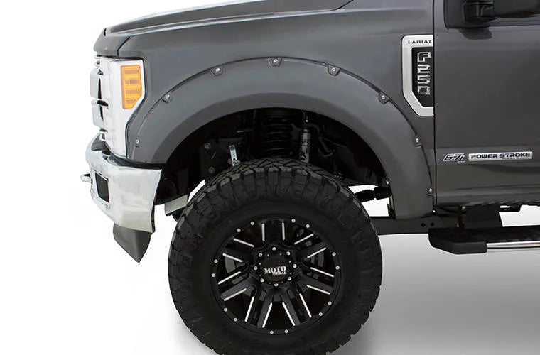 Bushwacker Fleetside Pocket Style Flares 4pc - Brilliant Blk Crystal (Ram 2500 16-18) — fits Dodge Ram 4th