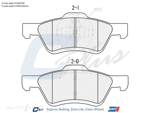 C-Plus Brake Pads Front for Escap Mazda - DB1821CP
