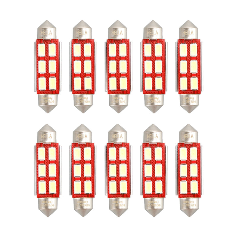 HELLA 6000K 12V 3W Festoon LED Retrofit Bulb 43MM