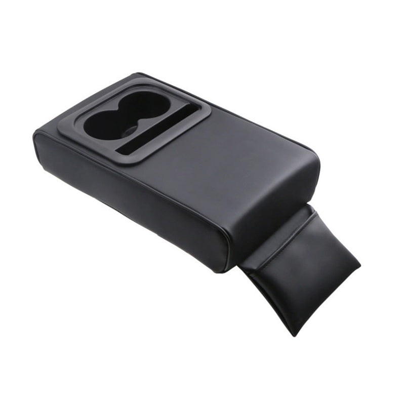 Center Console Leather Armrest Support Elbow Rest Extender Organizer Cup Holder — image 1