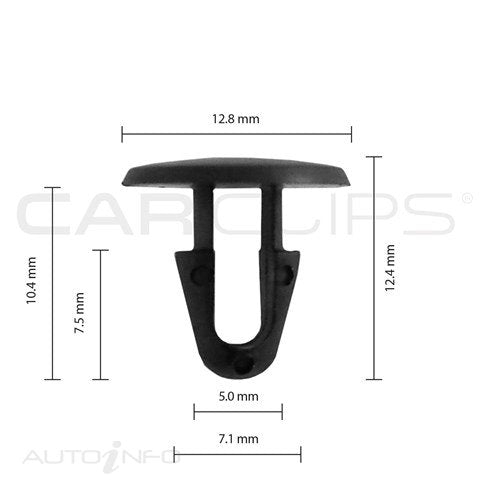 Carclips Rubber Bonnet Seal Retainer - CC10146/25