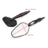 Motorcycle Motorbike Custom Generic New Nylon M10 10Mm Rearview Side Mirrors Pair