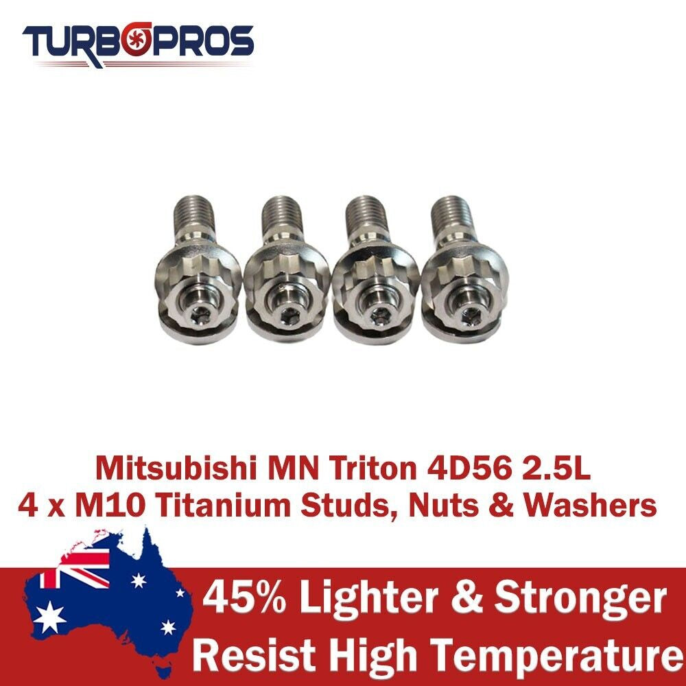 Titanium Turbo Charger Stud Kit for Mitsubishi MN Triton 4WD 4D56 2.5L