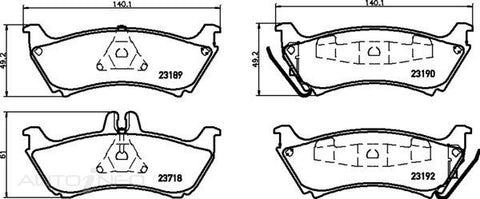 C-Plus Brake Pads Rear Mercedes-Benz M W163 98-On - MDB2091