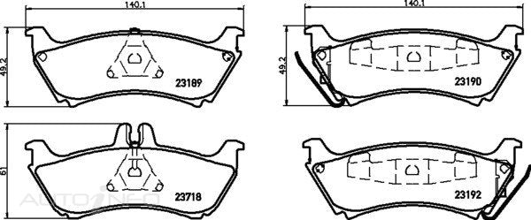 C-Plus Brake Pads Rear Mercedes-Benz M W163 98-On - MDB2091