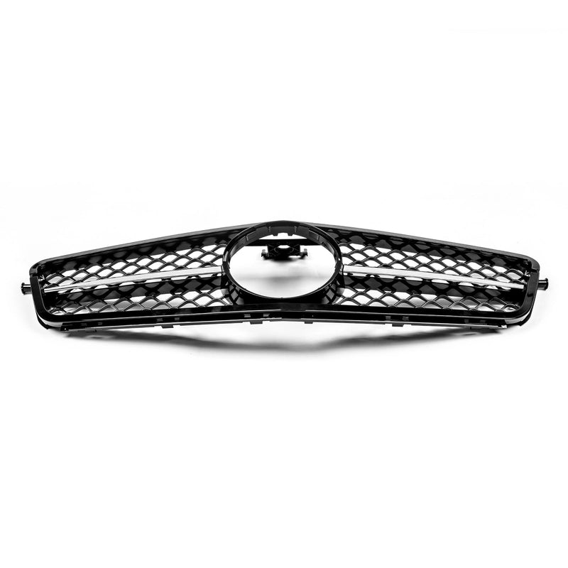 Mercedes C-Class W204 08-14 Gloss Black Chrome Front Grille