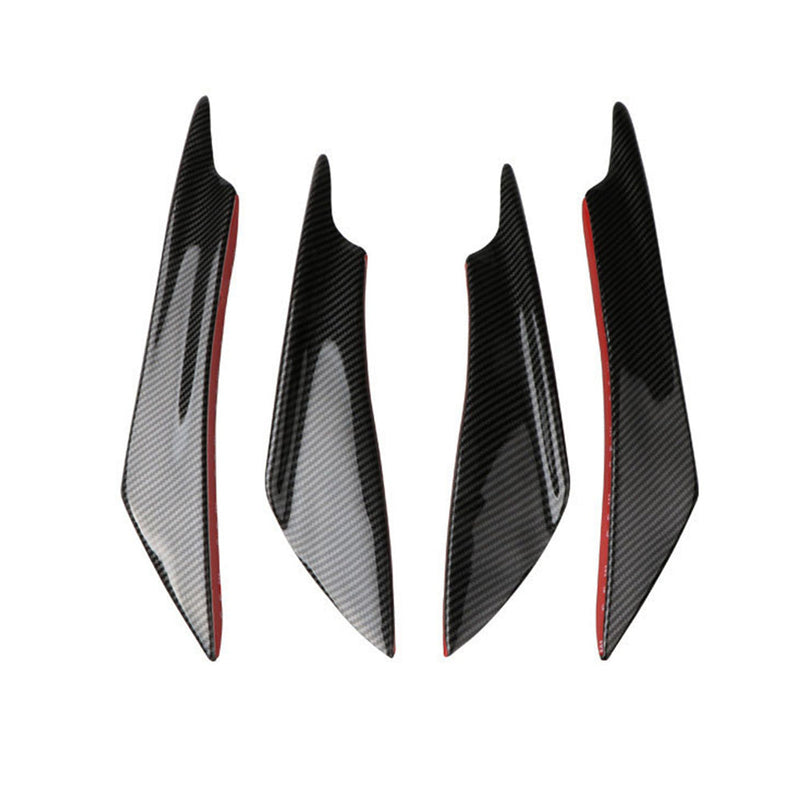 4x Carbon Fiber Bumper Fin Canard Splitter Diffuser Valence Spoiler Lip Suitable — image 1