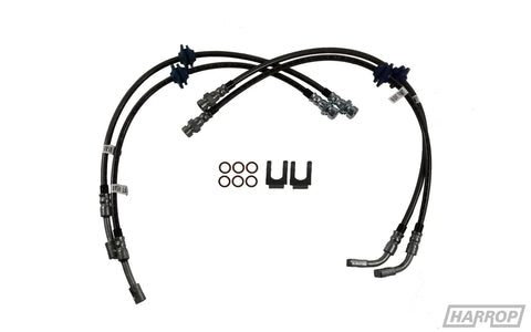 Harrop Braided Brake Hose Kit (Commodore 06-17) — fits Holden Commodore V6