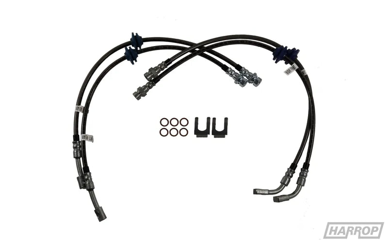 Harrop Braided Brake Hose Kit (Commodore 06-17) — fits Holden Commodore V6