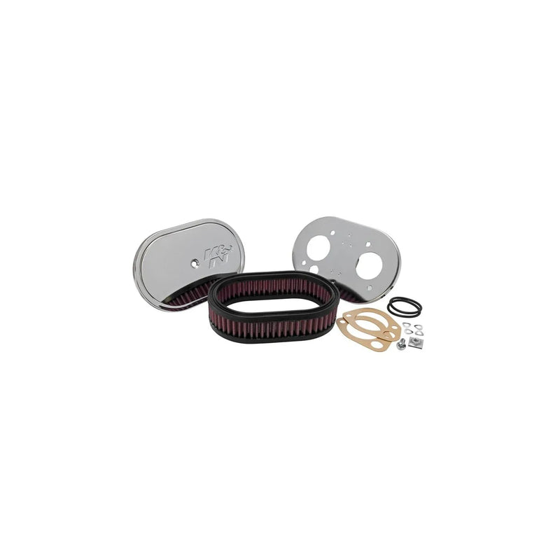 K&N Filters Custom Racing Air Filter Assembly to Suit Weber Carburettors - 6.125" ID x 1.75" H x 1.625" Inlet