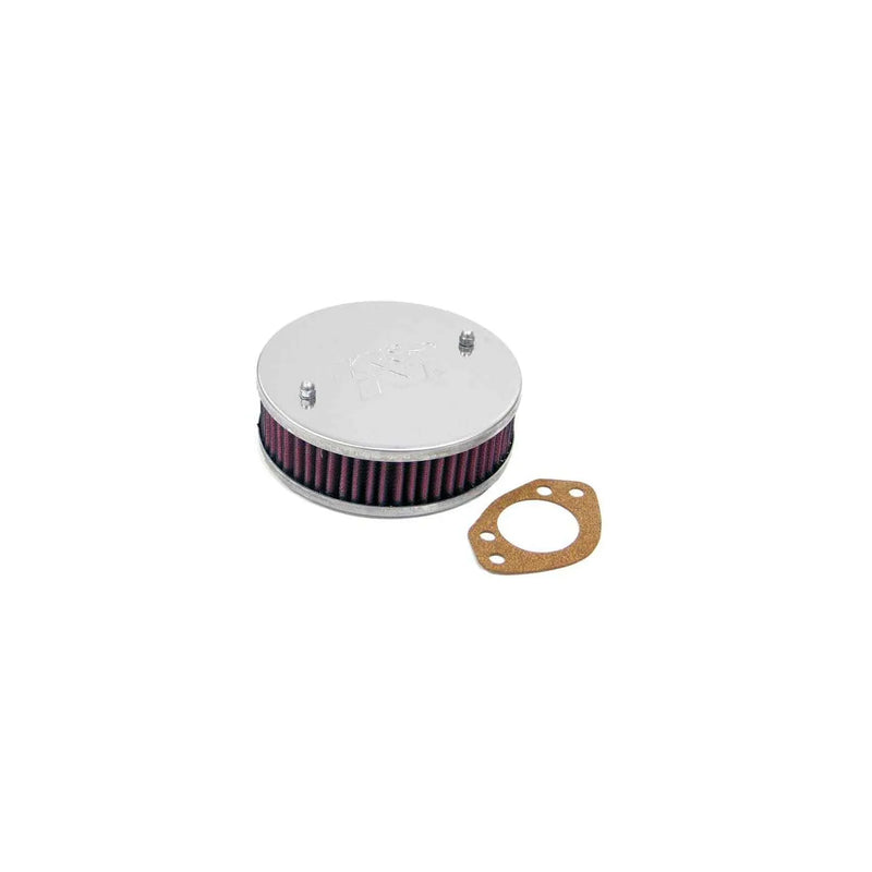 K&N Filters Custom Racing Air Filter Assembly to Suit Single/Dual Barrel Carburettors - 4.875" ID x 1.75" H x 1.625...
