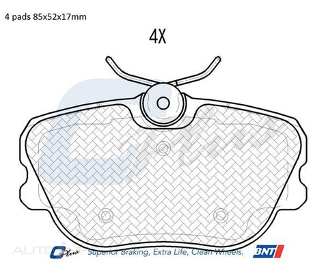 C-Plus Brake Pads Front Mercedes-Benz 180 190 - DB1256CP