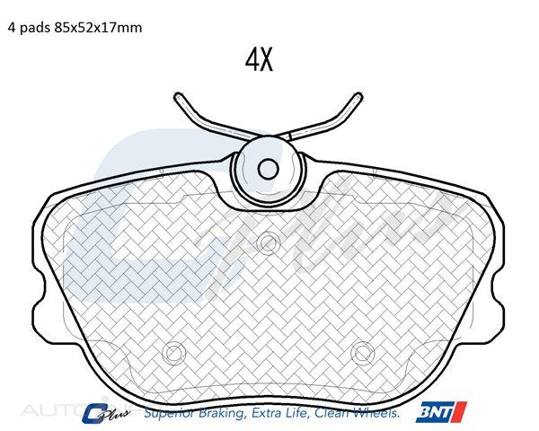 C-Plus Brake Pads Front Mercedes-Benz 180 190 - DB1256CP