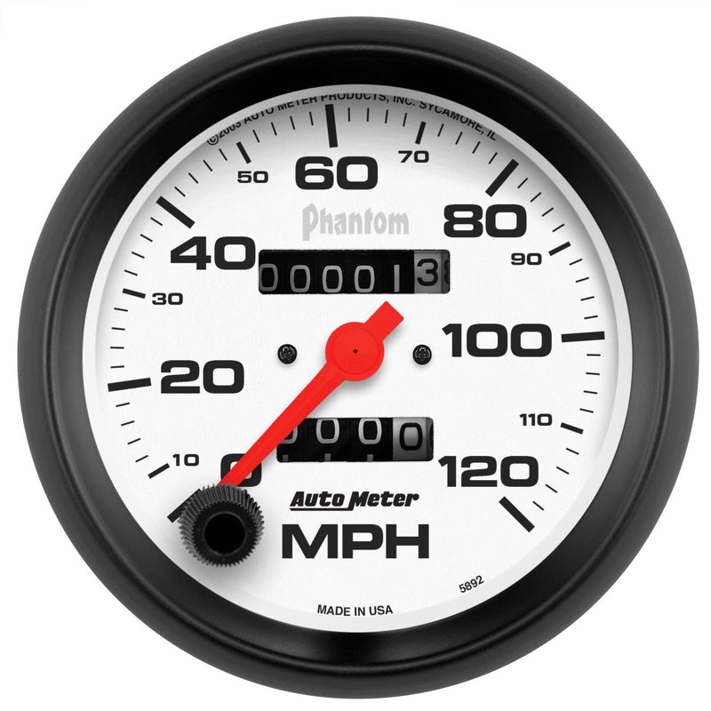 AutoMeter Phantom 3-3/8in Speedo 120 Mph AU5892