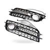 LED Flow Daytime Running Light Yellow Turn Signal Mesh Fog Light Frame for 09-11 — image 1