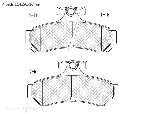 Motorgear Brake Pads Rear Toyota Cam ACV36 - BDP1475