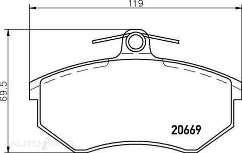 C-Plus Brake Pads Front Audi - MDB1190