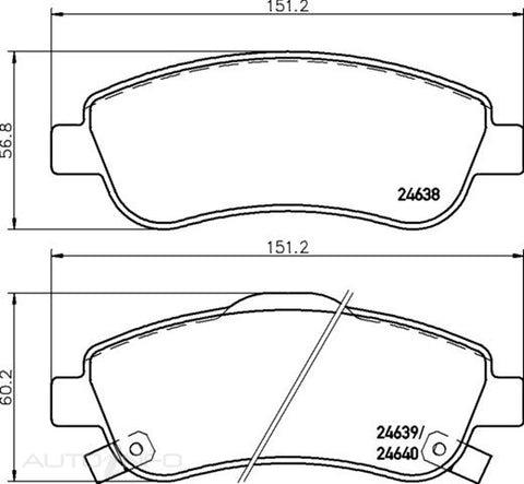 C-Plus Brake Pads Front Honda CR-V Iii 06-On - MDB2939
