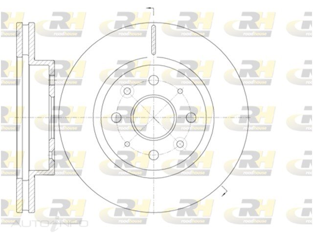 Brakeco Disc Rotor Front Kia Rio 1.3 1.5 00-On - DR9643V-RH