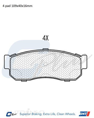 C-Plus Brake Pads Front Nissan Sun Pulley 81-On - DB293CP