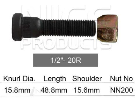 Nice Wheel Stud & Nut Ford Falcon Ltd - NS217