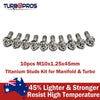 Manifold & Turbo 10 Pcs M10X1.25X45Mm Titanium Stud Kit