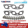 Nissan Skyline R34 2.6L Permaseal Exhaust Manifold Titanium Stud&Gasket Kit