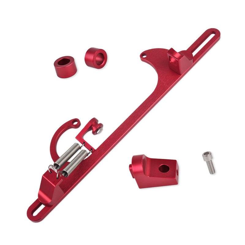 Throttle Cable Bracket Billet Aluminum Red to suit 4150 4160 Carburetor — image 1
