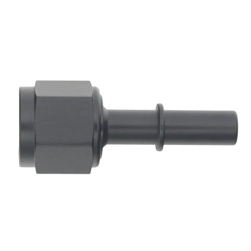 Deatschwerks 8AN Female Flare Swivel to 3/8" Male EFI Quick Disconnect Anodized - Black