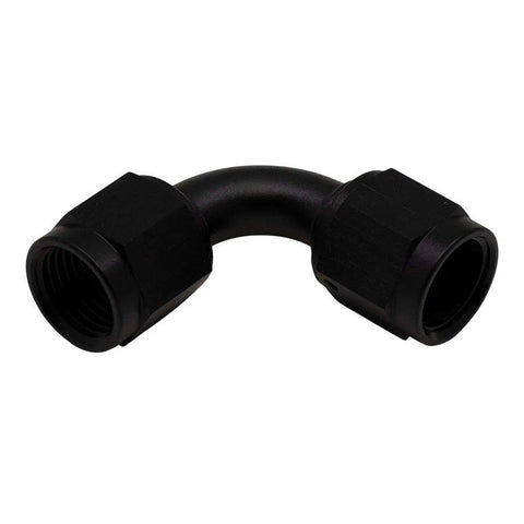Deatschwerks 6AN 90-Degree to 6AN 90-Degree Coupler Anodized Matte Black