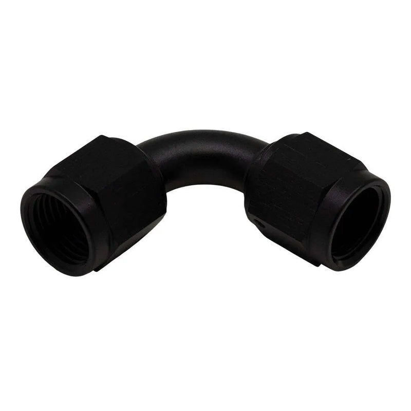 Deatschwerks 6AN 90-Degree to 6AN 90-Degree Coupler Anodized Matte Black