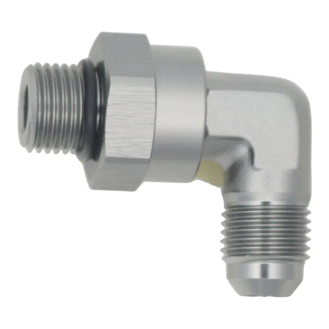 Deatschwerks 6AN ORB Male Swivel to 90-Degree 6AN Male Flare Anodized