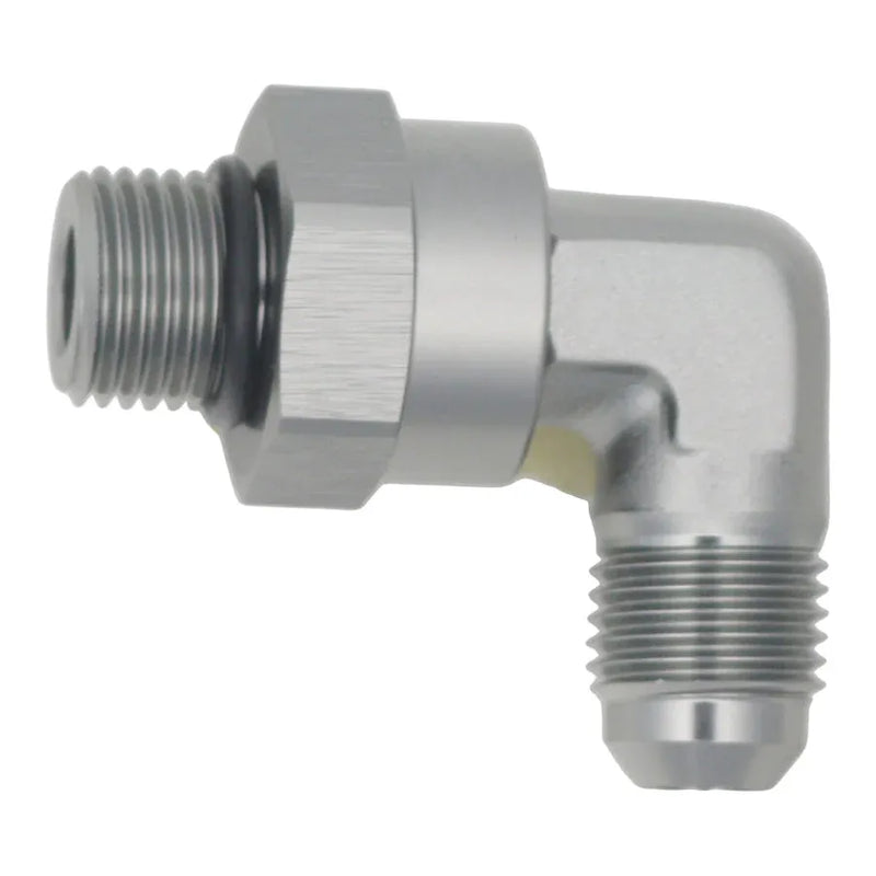Deatschwerks 6AN ORB Male Swivel to 90-Degree 6AN Male Flare Anodized