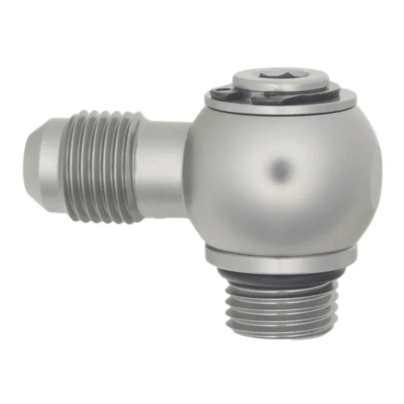 Deatschwerks 6AN ORB Male to 6AN Male Flare Low Profile 90-Degree Swivel Anodized